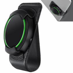 COCASES Halterung kompatibel mit Ooono Co-Driver No2, Sonnenblenden Clip aus Leder für Ooono NO2(Schwarz) Schwarz no2