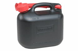 hünersdorff 811400 Kraftstoff-Kanister STANDARD 5l für Benzin, Diesel und andere Gefahrgüter, UN-Zulassung, made in Germany, TÜV-geprüfter Produktion, schwarz 5 Liter schwarz