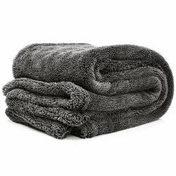 Nuke Guys Gamma Dryer XXL | Ultra saugstarkes Trockentuch 1400 GSM grau 50x80cm | Fusselfrei, abgerundete sanfte Fasern, kratzerfrei, extra groß | Premium Mikrofasertuch für Auto Motorrad Fahrrad Grau XXL - 50 x 80 cm