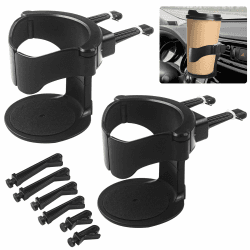 Wantli Getränkehalter Auto, 2 Stück Auto Becherhalter, Universell Verstellbarer Auto-Belüftungs, Getränkehalter Auto Lüftung, Flaschenhalter Für Auto Aschenbecher, Kaffeebecher Und Getränkedose S1