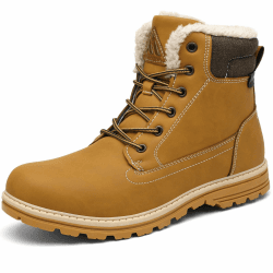 Mishansha Winterschuhe Herren Damen Winterstiefel Outdoor Gefüttert Gr. 39-46 EU 46 EU Hellbraun