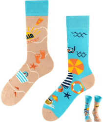 TODO Colours Lustige Socken mit Motiv - Mehrfarbige, Bunte, Verrückte für die Lebensfreude 43-46 Summer Time