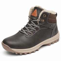 Mishansha Winterschuhe Herren Damen Winterstiefel Outdoor Gefüttert Gr. 39-46 EU 36 EU Dunkelbraun