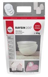 Rayher 34410102 Raysin 200 Gießpulver 4kg, Gießpulver weiß, Reliefgießpulver, lufthärtend und geruchslos 4 kg Raysin 200 Weiß