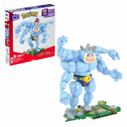 MEGA Pokémon Machomei - 399-teiliges Bauset zum erstellen einer detailreichen Figur, 18 cm groß, boxt mit den Armen nach vorne, für Kinder ab 3 Jahren HTH70