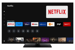 JVC QLED Fernseher 65 Zoll Smart TV powered by TiVo (4K UHD, HDR Dolby Vision, Dolby Atmos, Triple Tuner, 6 Monate HD+ inkl.) LT-65VUQ3455 Schwarz 65 Zoll TiVo 4K QLED Mittelfuß