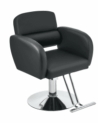CO-Z Friseurstuhl Schwarz 41-56 cm Höhenverstellbare Friseurstühle Barber Stuhl 360° Drehbar Frisörstuhl 250KG Barberstuhl für Friseursalon Frisörladen Barbershop Schwarz Stil 4