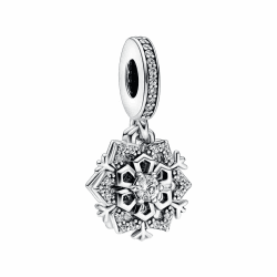 Feitery Compatible with Charms Pandora Kirschblüten Bead Charms für Damen Schneeflocken