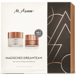 M. Asam Geschenkset mit Magic Finish Make-Up Mousse (30 ml) und Magic Care Glow Up Creme (50 ml) - Hautpflege & Make-Up für einen strahlenden Teint, Weihnachtsgeschenkidee, vegan & silikonfrei MAGIC FINISH & CARE Geschenkset