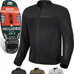SHIMA OPENAIR Motorradjacke Herren und Damen- Leichte Sommerjacke mit Protektoren, Motorrad Sommer Jacken Mesh Motorcycle Textiljacke Schutzjacken Schwarz L JACKE Herren