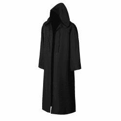 EONPOW Umhang mit Kapuze Halloween Umhang Vampir Cosplay Cape Kostüm für Erwachsene Schwarz L
