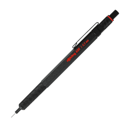 rOtring 600 Druckbleistift | 0,5 mm | Schwarz | Ergonomisches Vollmetallgehäuse Mechanical Pencil Black 1 stück (1er Pack)