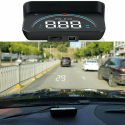 Wisamic Head up Display Auto HUD: Display OBD2 , 3,5 Zoll Geschwindigkeitsmesser Auto Tachometer Wassertemperaturmesser Motordrehzahl Sicherheitsalarme Angebot bei HelloDeals