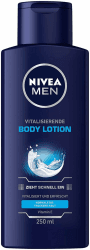 NIVEA MEN Vitalisierende Bodylotion, vitalisierende Körperpflege spendet 24+ Stunden Feuchtigkeit, Körperlotion mit Vitamin E für intensiv gepflegte Haut (250 ml) 1 250 ml (1er Pack)