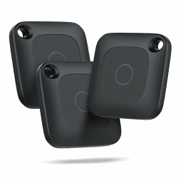 Hoxe Air Tracker Tag, Smart Tag Schlüsselfinder Kompatibel mit Apple Wo ist (Nur iOS), Smart Finder für Schlüssel/Koffer/Gepäck, Lauter Piepton, Weltweite Verfolgung, Austauschbarer Akku, 3er Pack 3 Stück