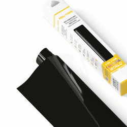 POLI-FLEX® TURBO® - Transferfolie für Textilien - Flexfolie zum Aufbügeln, Plotterfolie für DIY Shirts, Schwarz matt, 30,5 cm x 122 cm Schwarz - 122 cm Standard - matt
