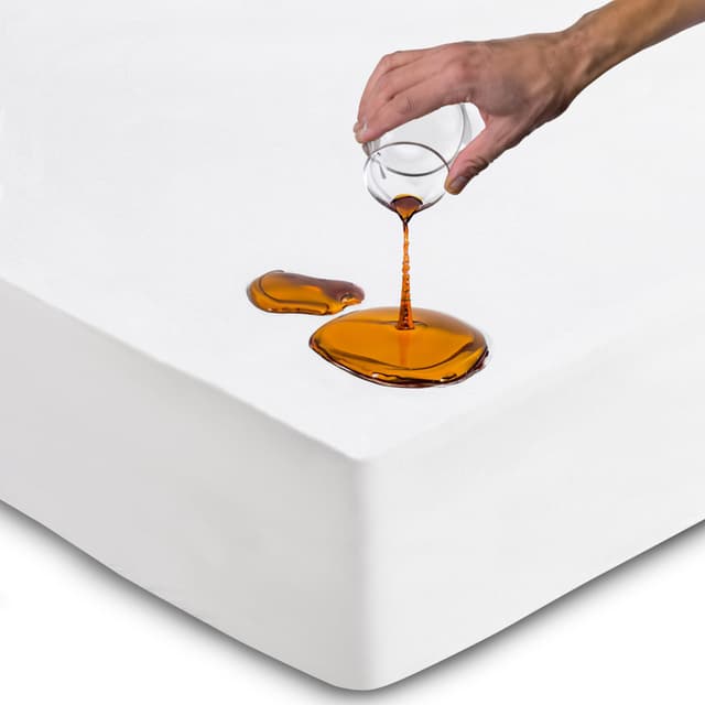 Matratzenschoner 90 x 200 cm wasserdichte Matratzenauflage Spannbettlaken Nässeschutz aus Baumwolle und Mikrofaser Inkontinenzunterlage Matratzenbezüg Atmungsaktiv für Bett und Matratze Waschbar 90x200 cm - Spannbettlaken