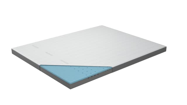Genius Eazzzy Topper Deluxe 160x200cm Höhe 9 cm H2 H3 - orthopädische Matratzentopper für Matratze & Boxspringbett aus Gelschaum | Matratzenauflage 160x200cm für Allergiker inkl. Bezug, Weiß 160 x 200 cm