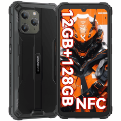 Blackview BV5300 Plus Outdoor Handy Ohne Vertrag, 12GB+128GB, 6580mAh, Android 13 Outdoor Smartphone 6.1" HD+,IP69K Buastellenhandy 4G Dual SIM,13MP+5MP, NFC/Face ID/OTG/GPS Twilight Schwarz