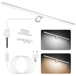 NIORSUN Spiegelleuchte Bad LED 18W 80cm, Zweifarbige Temperatur 4000K 6000K, 2000LM, IP44 Wasserdicht Badezimmer Lampe Wand, für Wandbeleuchtung und Spiegel Beleuchtung, Spiegellampe Badezimmer 80cm 18W