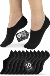 HELDENWERK 10 Paar Füsslinge für Damen & Herren - Unsichtbare Sneaker-Socken atmungsaktiv & bequem - Füßlinge in schwarz, weiß, grau 47-50 10x Schwarz