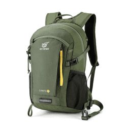SKYSPER LANTC 20 Leicht Wanderrucksack 20L Klein Rucksack mit Rückenbelüftung Trekkingrucksack aus atmungsaktivem 3D Air Mesh Polyester Camping Outdoor Wandern Rucksack 43*26*19cm Lantc20-militärgrün