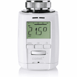 Eurotronic 700083 Comet Plus Heizkörperthermostat (individuell programmierbares Heizungsthermostat, Heizkosten sparen, Thermostat Heizung), Farbe: Weiß Comet Plus Einzelartikel