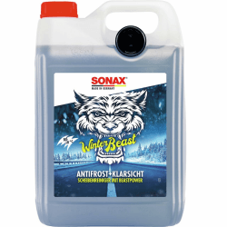 SONAX WinterBeast AntiFrost+KlarSicht -18 °C (5 Liter) schneller, schlierenfreier und effektiver Scheibenreiniger für den Winter | Art-Nr. 01355050 WinterBeast 5 Liter