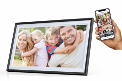 Cytem 15.6 Zoll Digitaler Bilderrahmen | WLAN mit FrameO Software | 64GB | Bewegungssensor | Automatische Bilddrehung |16:9 IPS Display 1920x1080 Full-HD | Touch-Screen | Schwarz 15.6 Zoll WLAN Sensor Schwarz