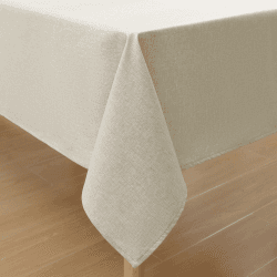 Homaxy Leinenoptik Tischdecke Abwaschbar Lotuseffekt Eckig 100 x 140 cm Tischtuch Leinendecke Wasserabweisend Tafeldecke Tischwäsche Fleckschutz, Beige 100 x 140 cm Beige