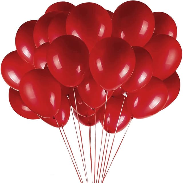 Hrobig Luftballons Rot - 100 Stück 30 cm / 12 zoll - Premium Latex Helium Ballons Rot für Geburtstag, Hochzeit, Babyparty, Halloween Oder Weihnachten party Deko Rot 100 Stück
