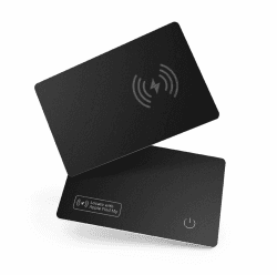 VINGNUT Dünne Geldbörsen-Tracker-Karte,Wiederaufladbarer Geldbörsen-Tracker,IP67 Wasserdicht,kompatibel mit Apple Find My(nur iOS),für Geldbörsen,Telefon,Reisepässe,Gepäckstück-Tracker(1er Pack)