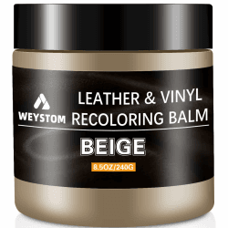 WEYSTOM Lederreparaturbalsam - Professionelles beigefarbenes Lederreparaturset für Möbel - Erneuern, restaurieren Sie gealtertes, verblasstes, rissiges und abgenutztes Leder