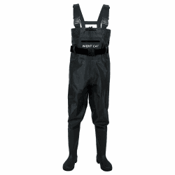 Night Cat Wathose Herren Damen Frauen Wathose mit Stiefeln wasserdichte Atmungsaktive Crosswater Waders 47 Schwarz
