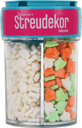 Decocino Halloween Essbar Sträusel für Kuchen und Cupcake Dekorationen, 120 g, Mehrfarbig