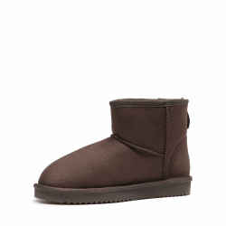 DREAM PAIRS Damen Schneestiefel Winterstiefel Snow Boots Bequeme Flache Schuhe Wärme und Komfort FuzzyClassic I Niedriger Stiefel 39 EU Braun