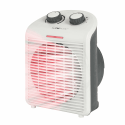 Clatronic® mobiler & kompakter Heizlüfter | Heizlüfter 2000W & 1000W | Heizkörper mit Ventilatorfunktion | Heizlüfter klein mit Kontrollleuchte & Überhitzungsschutz | HL 3761 HL 3761 weiß 2000W Heizlüfter