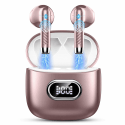 Bluetooth Kopfhörer, Kopfhörer Kabellos Bluetooth 5.3 In Ear Kopfhörer mit 4 HD Mic, 2024 Kabellose Kopfhörer 42Std ENC Noise Cancelling Earbuds Tiefer Bass, IP7 Wasserdicht Ohrhörer USB-C, Rosé Gold Bluetooth 5.3 rosé gold