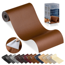 YAFLC kunstleder selbstklebend Karamellbraun, 10 x 160cm leder patch selbstklebend, kunstleder reparaturset für couch Autositz Sofa Möbel Leder Reparatur Jacken und Renovierung 10x160cm Karamellbraun