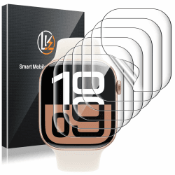 LK 6 Stück Schutzfolie für Apple Watch Series 10 42mm, Premium Qualität, Blasenfrei, Anti-Staub, HD Klar, Weiches TPU, Volle Abdeckung Displayfolie für iWatch Series 10 42mm Clear Apple Watch Series 10 42mm