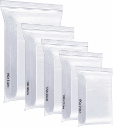 Everhomely® 2000x Druckverschlussbeutel Zip Set - reißfest & transparent Polybag Beutel klein & groß