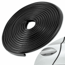 YY-LC Universale Protezione per Bordi Auto Forma a U Bordi Antigraffio,Nessuna Colla e Facile Installazione,Fogli di Protezione del Bordo dell'Auto Incluso Rinforzo In Metallo 5M-schwarz