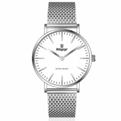 Weayege Damen Analog Quarz Armbanduhr,Damen Uhren Lederband Luxus Quarzuhren wasserdichte Mode Kreative Armbanduhr für Damen Silber-weiß
