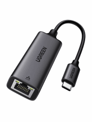 UGREEN USB C LAN Adapter Gigabit Ethernet Adapter Netzwerkadapter kompatibel mit iPhone 16, Galaxy S24 Ultra/S23, Mac Air/Pro, iPad Pro/Air, Surface Pro 9, Steam Deck, Switch usw.（Schwarz）