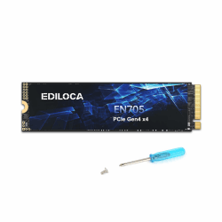 Ediloca EN705 SSD 1 TB PCIe Gen4, NVMe M.2 2280, 3D NAND TLC, bis zu 5000 MB/s, internes Solid-State-Laufwerk, dynamischer SLC-Cache, kompatibel mit PS5, Laptops und PC-Desktops EN705_PCIe 4.0_5000MB/s 1TB