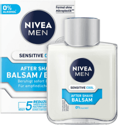 NIVEA MEN Sensitive Cool After Shave Balsam (100 ml), beruhigendes After Shave, Hautpflege nach der Rasur mit Kamille und Vitamin E 100 ml (1er Pack) After Shave Balsam