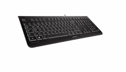 CHERRY KC 1000, Kabelgebundene Tastatur, Deutsches Layout (QWERTZ), Plug & Play über USB-Anschluss, Flaches Design, Flüsterleiser Tastenanschlag, Schwarz Deutsches Layout - QWERTZ Schwarz