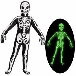 Spooktacular Creations Skelett Kostüm für Kinder, Halloween Kostüm Kinder, Trick-or-Treating Cosplay Kostüm für Jungen und Mädchen 8-10 Jahre