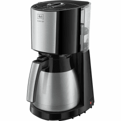 Melitta Enjoy Top Therm - Kaffeemaschine mit Thermokanne aus Edelstahl, Filterkaffeemaschine mit Tropfstopp, für bis zu 10 Tassen Kaffee, edelstahl/schwarz Schwarz Thermkanne Single
