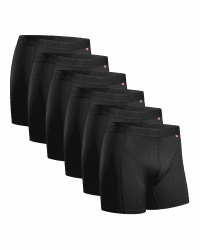 DANISH ENDURANCE Herren Sport-Boxershorts 6er Pack, Sport & Funktionsunterwäsche, Sport Unterhosen Männer, Schnelltrocknend, Elastisch, Atmungsaktiv Schwarz L